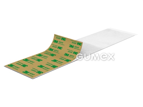 Aufkleber 3M™ 468MP ohne Gitter, 0,13mm, Breite 1220mm, Liner braun Silikonpapier, -30°C/+120°C, 